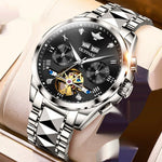 Hollow Automatic Mechanical Tide Waterproof Men's Watch