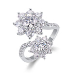 1Petal Morning Dew - A Fashionable Diamond Jewelry Piece Set With 1-carat Moissanite S925 Sterling Silver And Platinum Diamond Ring Prohibit TikTok sales