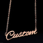 Personalized Antique English Personalized Name  For Women Gold Silver Color Stainless Steel Chain Pendant Necklace Jewelry