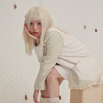 Women's Knit Panel Wool Oversized Blazer