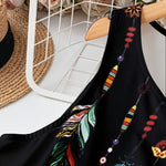 Self-pick-up Plus Size Women'S Floral Print V Neck Casual Sleeveless Dresses  Only Self-pickup Is Supported