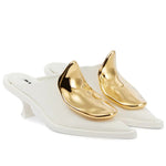 French Style Pointed Toe Kitten Heel