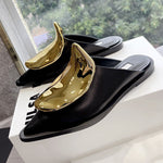 French Style Pointed Toe Kitten Heel