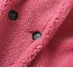 Granule Sheep Shearing Women Long Teddy Fur Coat