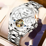 Hollow Automatic Mechanical Tide Waterproof Men's Watch