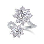1Petal Morning Dew - A Fashionable Diamond Jewelry Piece Set With 1-carat Moissanite S925 Sterling Silver And Platinum Diamond Ring Prohibit TikTok sales