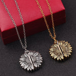 Personalized Engrave Name Date Sun Flower Necklace Fashion Custom Text For Women Men Choker Chain Jewelry Charm Gift
