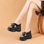 Women's Outer Wear Platform Wedge Slippers