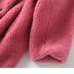 Granule Sheep Shearing Women Long Teddy Fur Coat