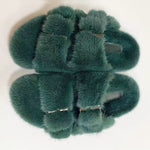 Summer Flat Home Solid Color Thick Bottom Double-breasted Cotton Slippers