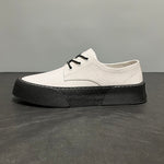Breathable Comfortable Casual Shoes Soft Leather White Shoes