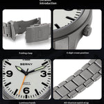 Bernie Mens Waterproof Highly Luminous Titanium Alloy Quartz Watch