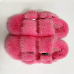 Summer Flat Home Solid Color Thick Bottom Double-breasted Cotton Slippers